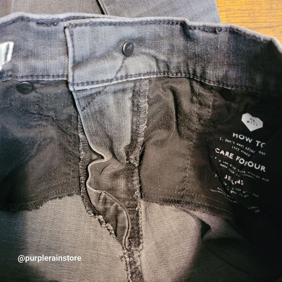 Madewell Jeans 26 Skinny 9" High Rise Black Sea Wash H2230 Tummy Control Stretch - Picture 4 of 14